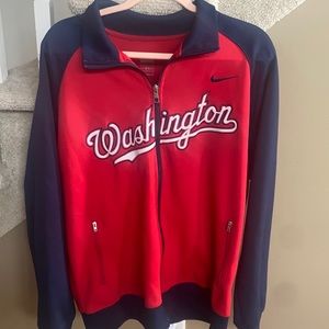 Washington Nationals Nike Baseball zip up jacket stretch like new Men’s LG
